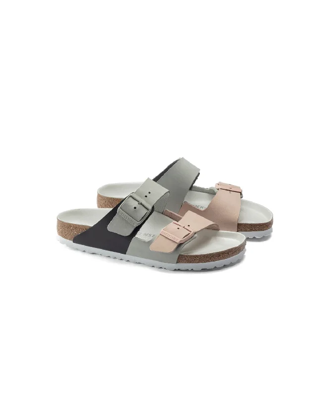 Birkenstock Arizona Split Nubuck Leather Mineral/Light Rose Sandals