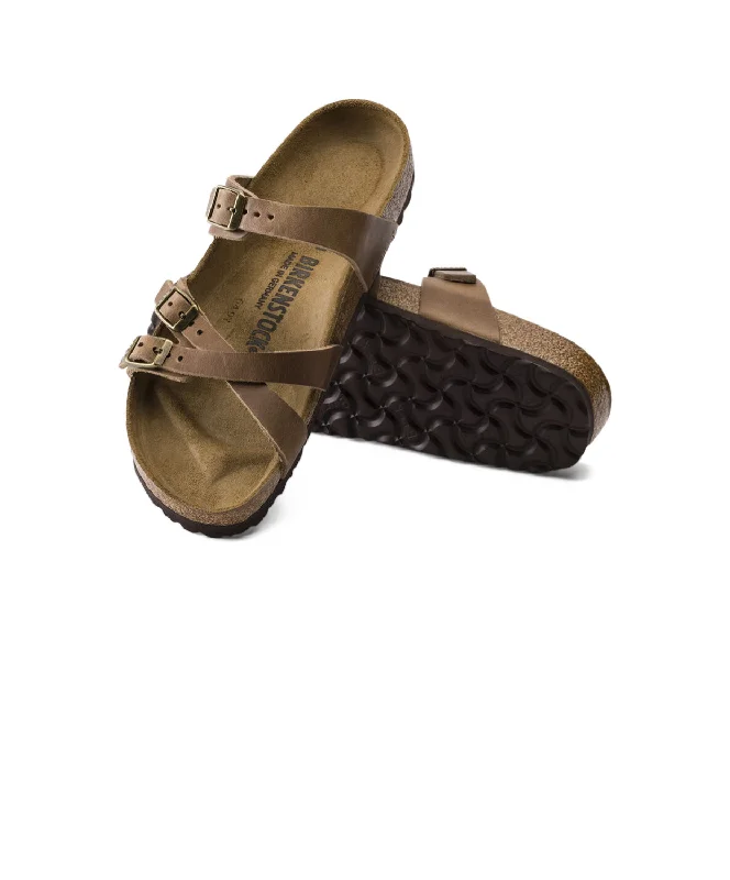 Birkenstock Franca Oiled Leather Tobacco Brown Sandals