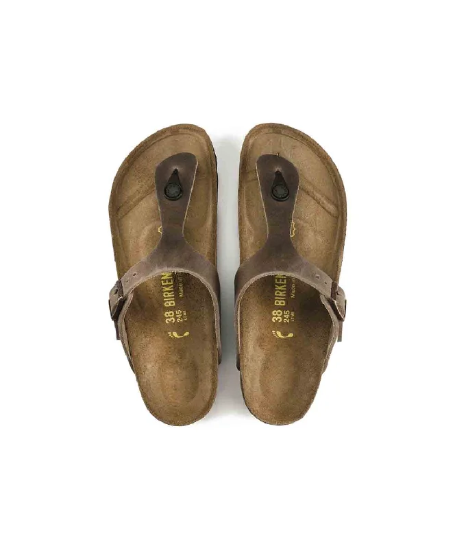 Birkenstock Gizeh Oiled Leather Tobacco Sandals