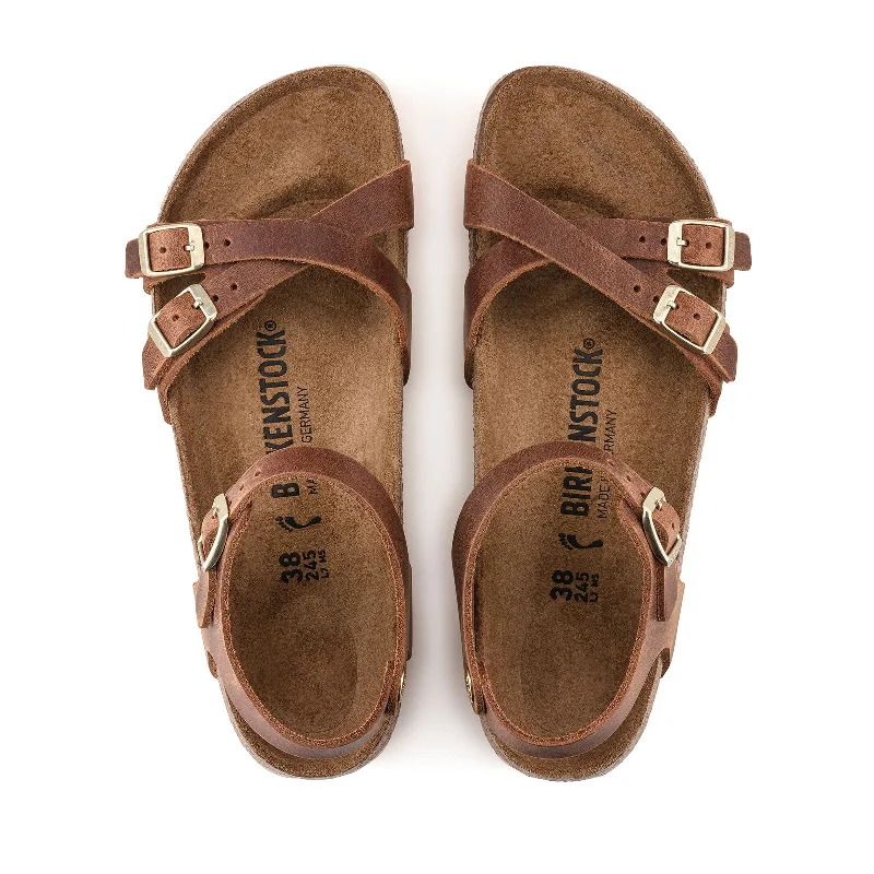 Birkenstock Kumba Backstrap Sandal (Women) - Cognac Oiled Leather