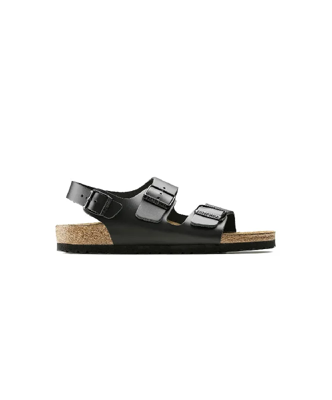 Birkenstock Milano Leather Black Sandals