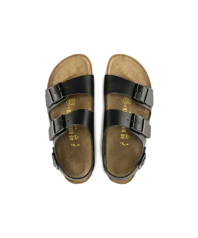 Birkenstock Milano Leather Black Sandals