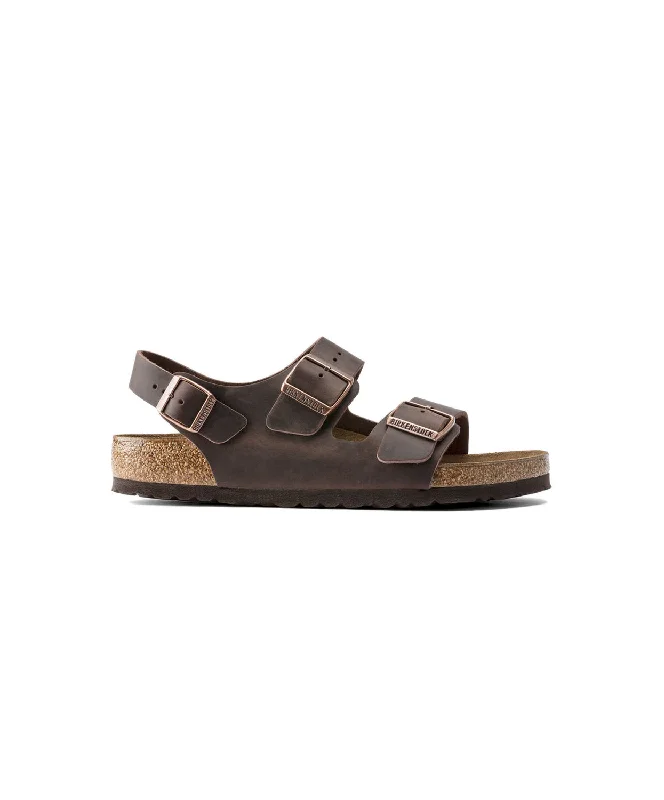 Birkenstock Milano Oiled Leather Habana Sandals