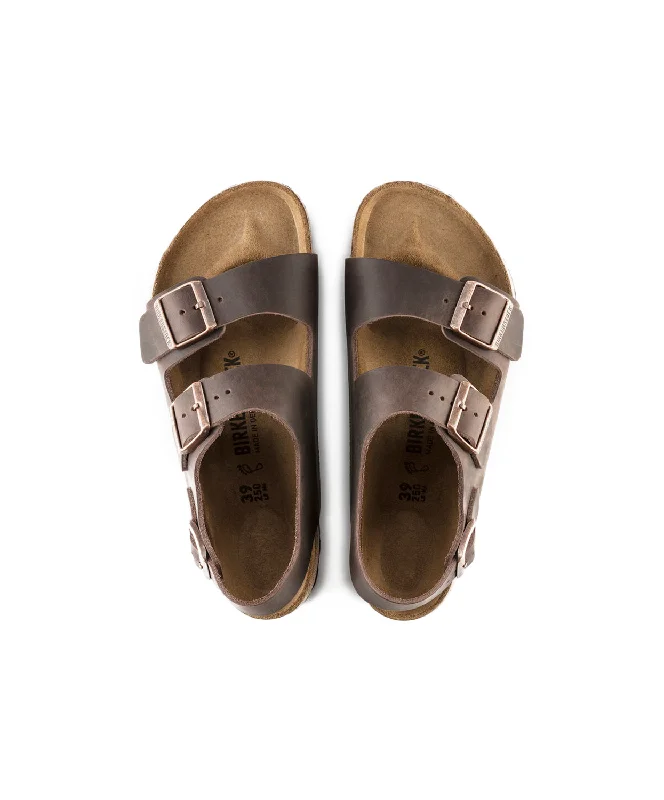 Birkenstock Milano Oiled Leather Habana Sandals