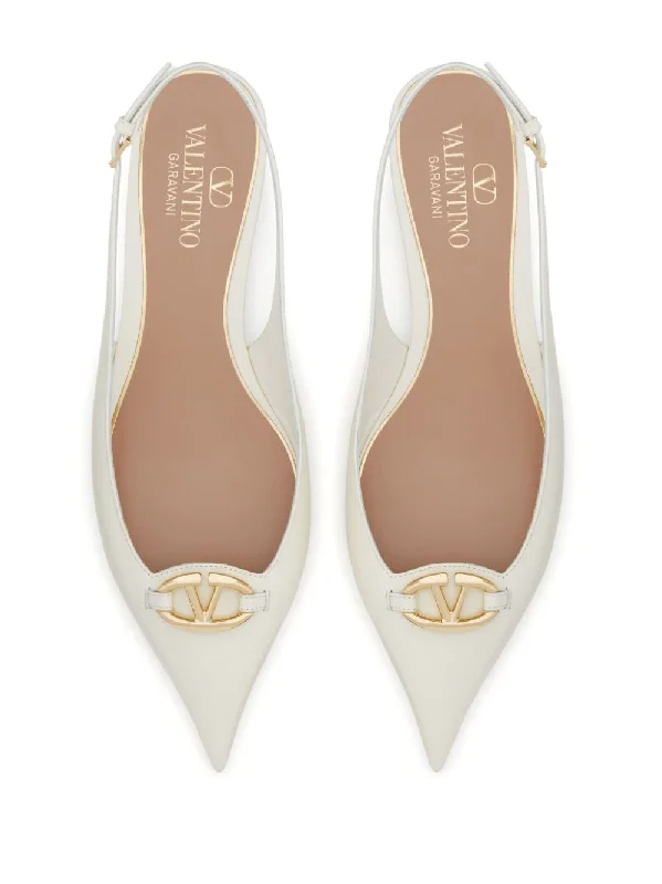 VALENTINO GARAVANI Bold V-Logo Leather Sandals