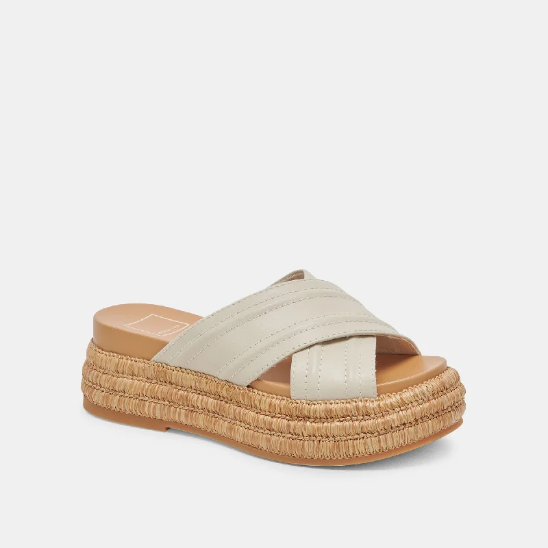 WESLEE SANDALS IVORY LEATHER