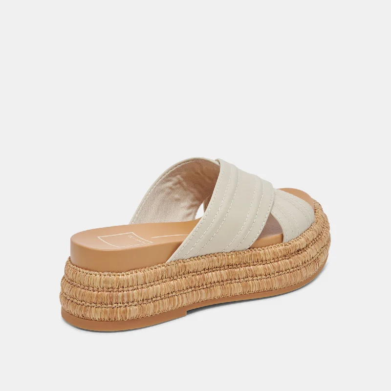 WESLEE SANDALS IVORY LEATHER