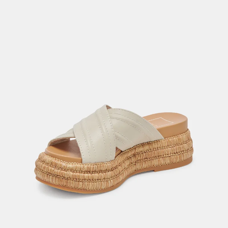 WESLEE SANDALS IVORY LEATHER