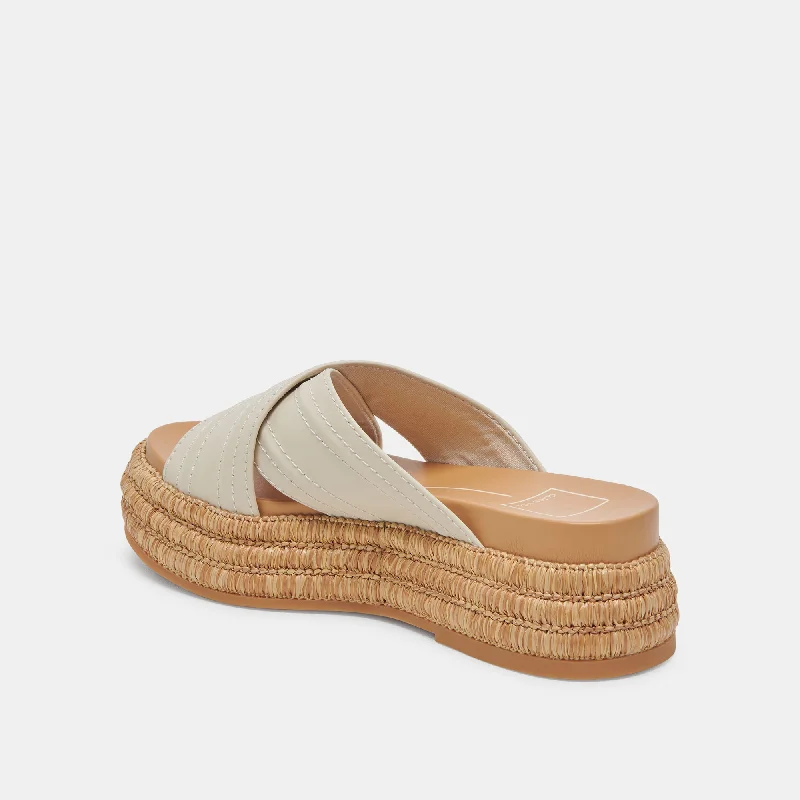 WESLEE SANDALS IVORY LEATHER