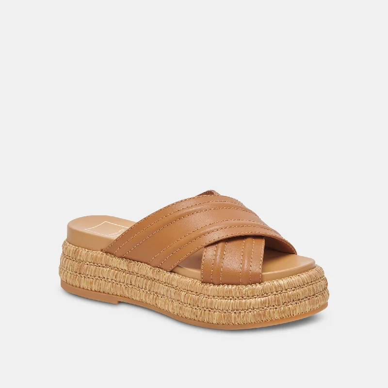 WESLEE SANDALS TAN LEATHER