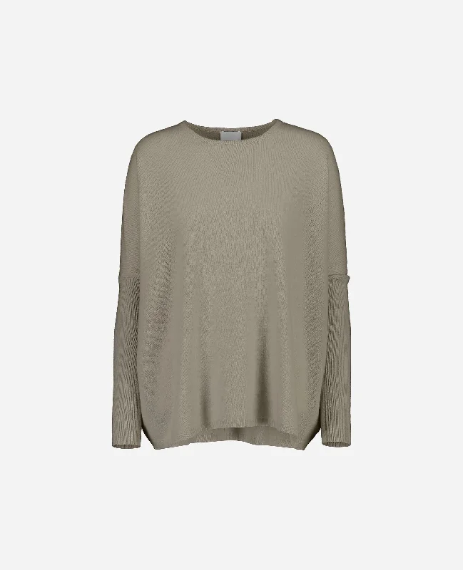 U-Boot Pullover aus Cashmere-Mischung in Grau Crewneck sweaters