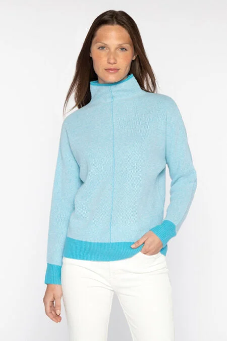 Kinross Cashmere Plaited Thermal Funnel Best sweaters for layering