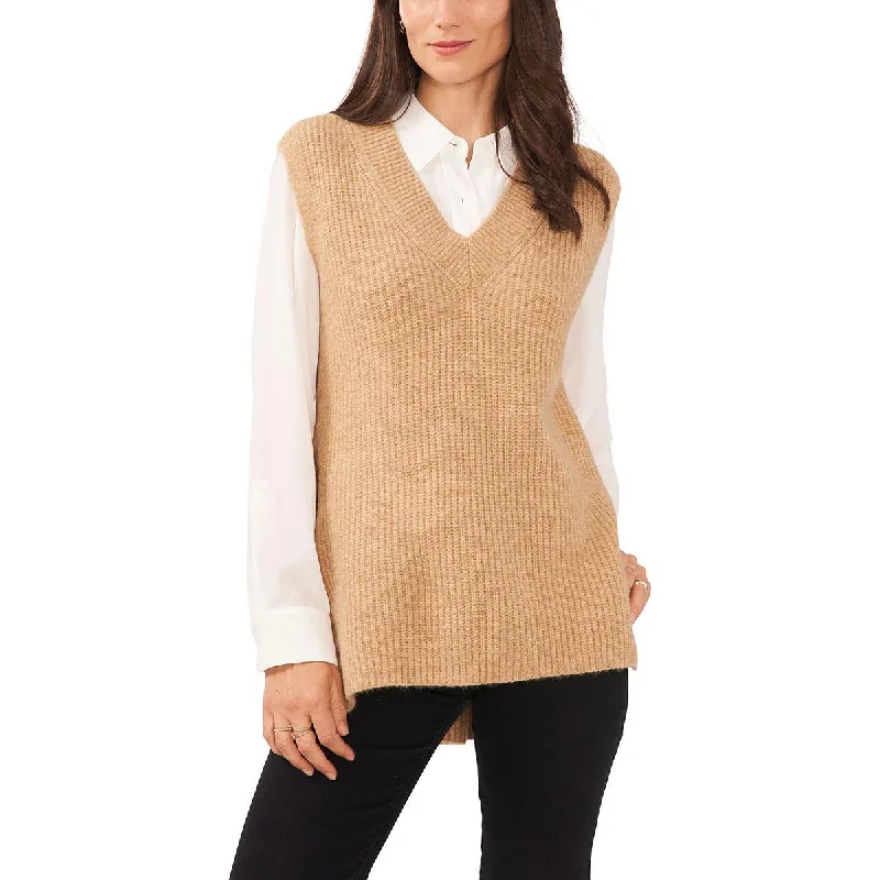 Vince Camuto Womens Knit V-Neck Sweater Vest Lightweight sweaters