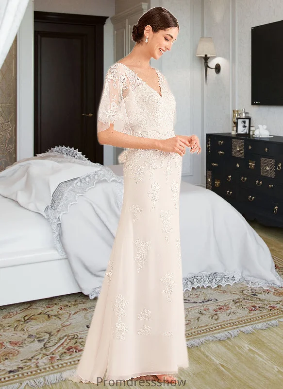 Margaret Trumpet/Mermaid V-neck Court Train Wedding Dress With Sash STKP0013744 Beautiful Bridal Gown