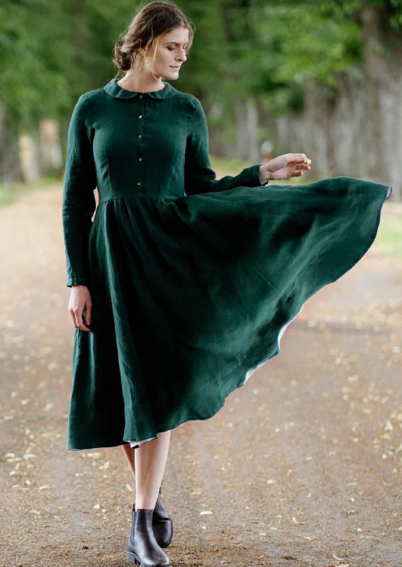 Classic Dress, Long Sleeve Chiffon midi dresses