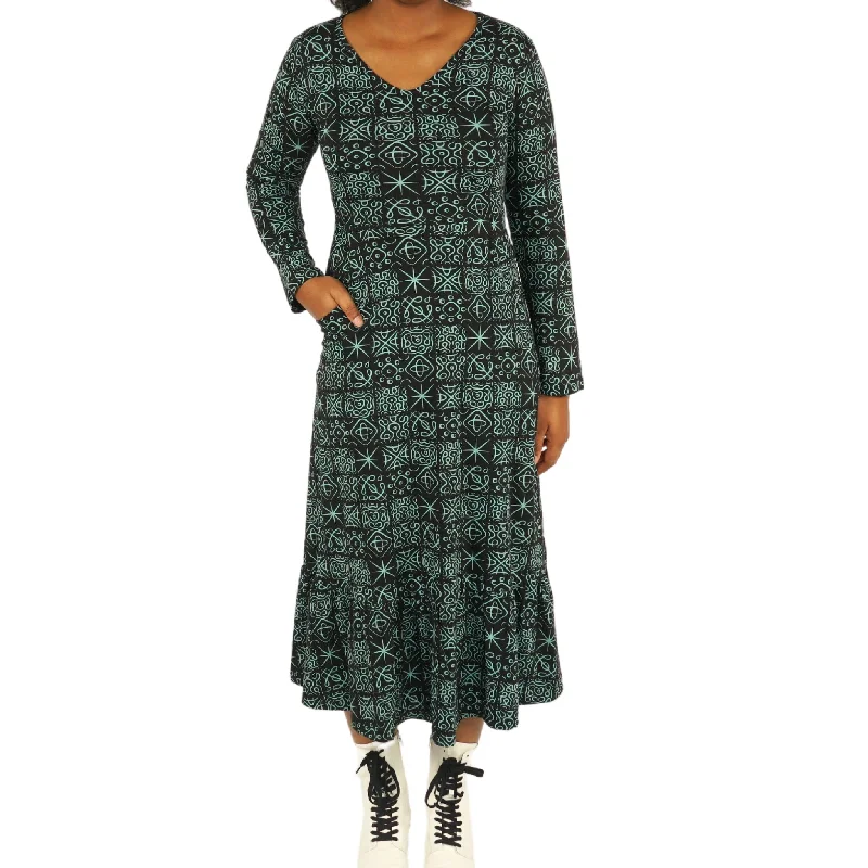 Cymatic Harmony Frill Long Midi Dress (With Waist Seam) [FINAL SALE] Versatile midi dresses for all occasions