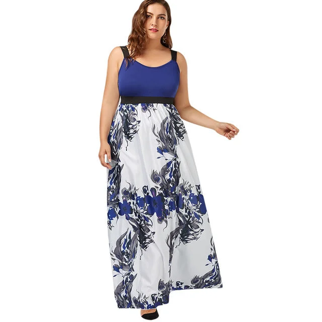 ANALUKE Floral A Line Maxi Lace Dress Bodycon maxi dresses