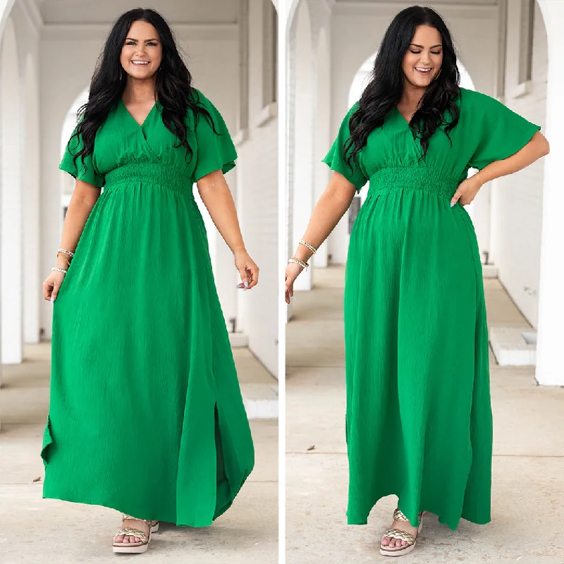 Feeling Good Maxi Dress, Kelly Green Shein maxi dresses