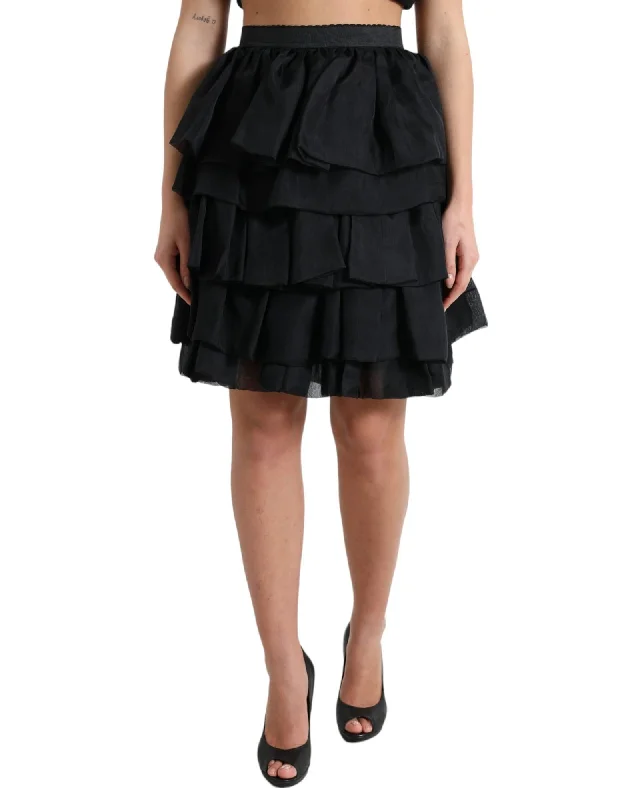 Dolce & Gabbana  Ruffled Skirt - Black