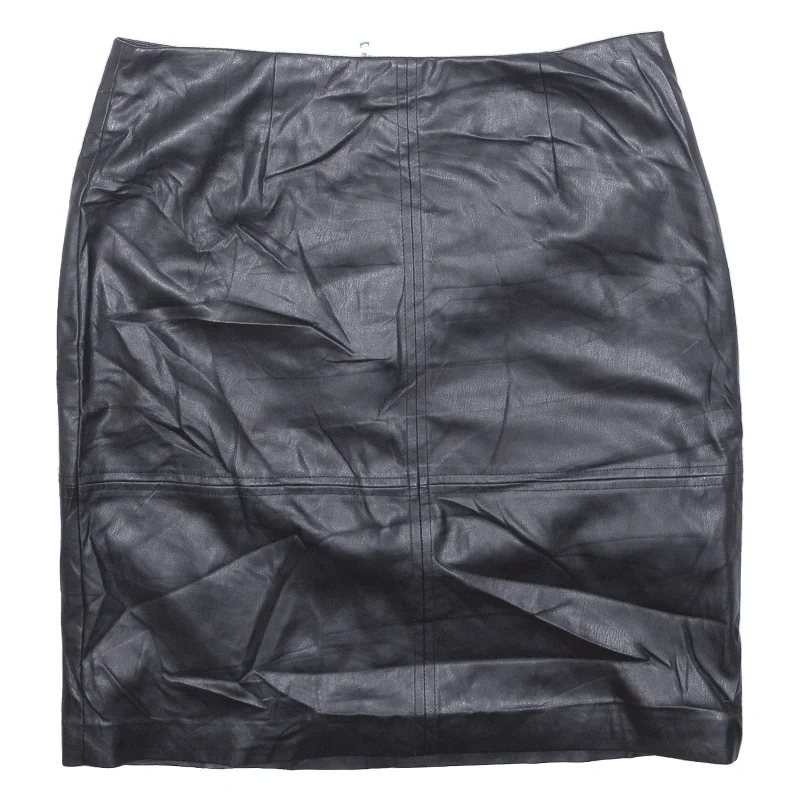 COMMA' Womens Straight Skirt Black Short UK 6 Slim Fit Mini Skirt