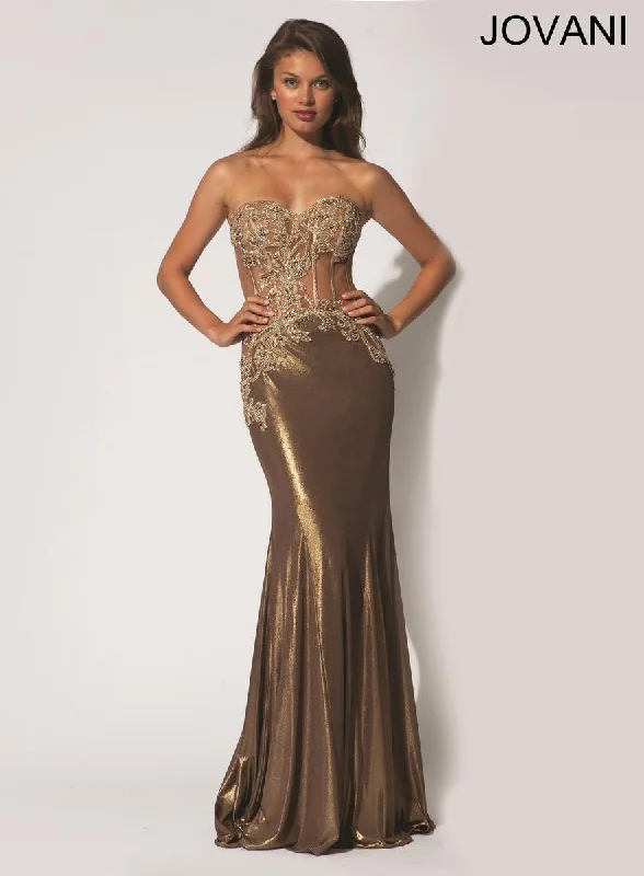 Jovani 90733 Long Formal Strapless Evening Dress Best party dresses for cocktail parties