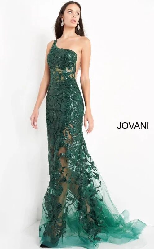 Jovani 02895 One Shoulder Formal Long Prom Gown Best party dresses for dancing