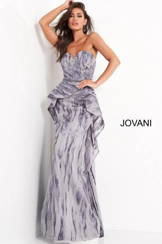 Jovani 04436 Prom Long Strapless Beaded Formal Gown Gothic party dresses