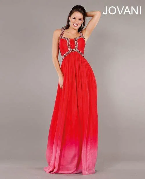 Jovani 4980 Sleeveless Beaded Waist Long Formal Gown Hot new arrivals in party dresses