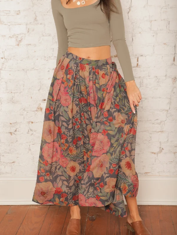 Nadine Blossom Maxi Skirt Long Floral Skirt