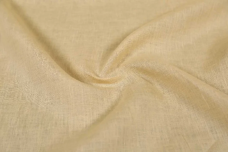 Light Yellow Plain Linen Fabric Stylish unclassified dresses