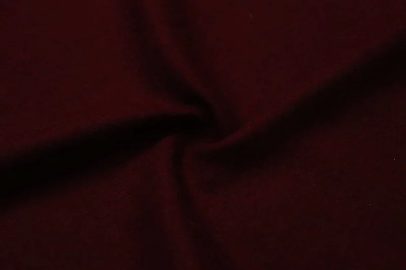 Maroon Plain Felt Fabric Long unclassified dresses