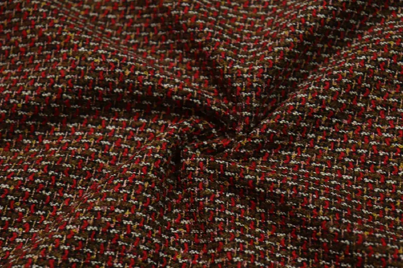 Multicolor Abstract Boucle Fabric