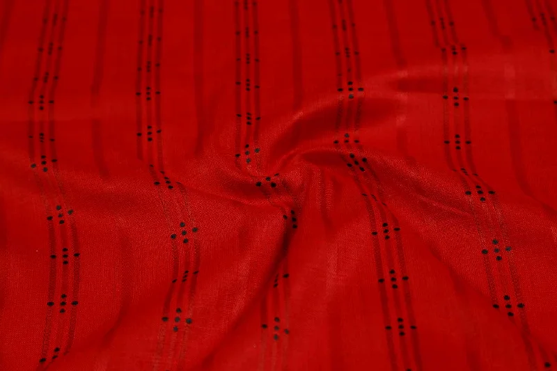 Red Plain Yarn Dyed Viscose Blend Dobby Fabric One-shoulder unclassified dresses