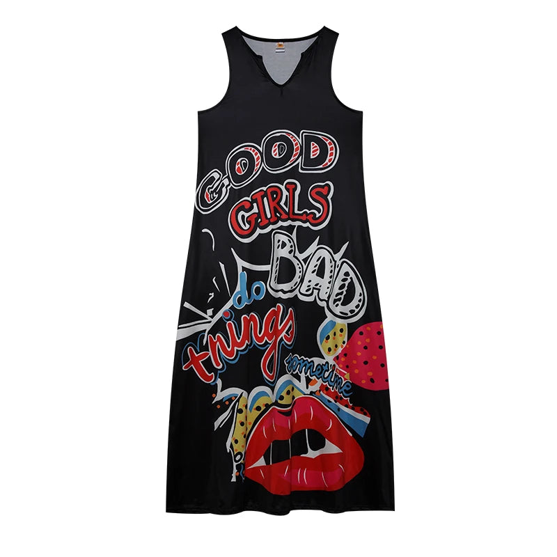 Bad Things- the Good Girls Do Bad Things Art Print Dress 2 Color Ways Floral dresses under $100