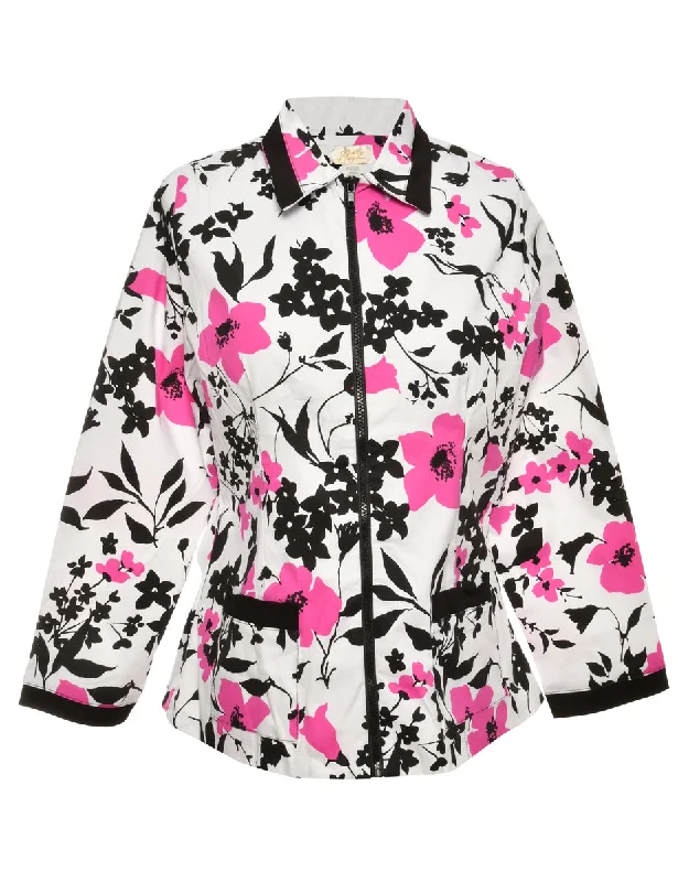 Floral Pattern Multi-Colour Jacket - XL Outdoor floral dresses