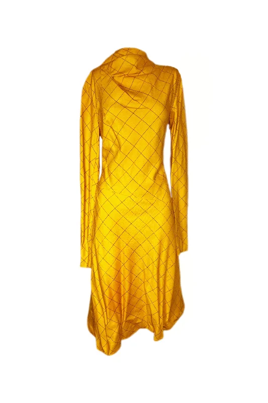 Yellow Plaid Printed Dress Best floral dresses for elegant looks