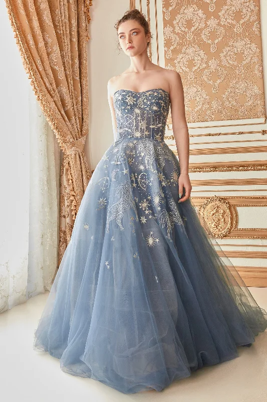 Celestial Couture: Captivating Constellations in a Romantic Tulle Gown