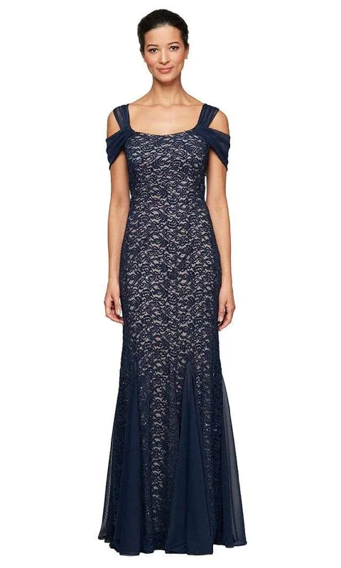 Alex Evenings - 81122243 Lace Scoop Neck Formal Dress Lace Dress Trendy