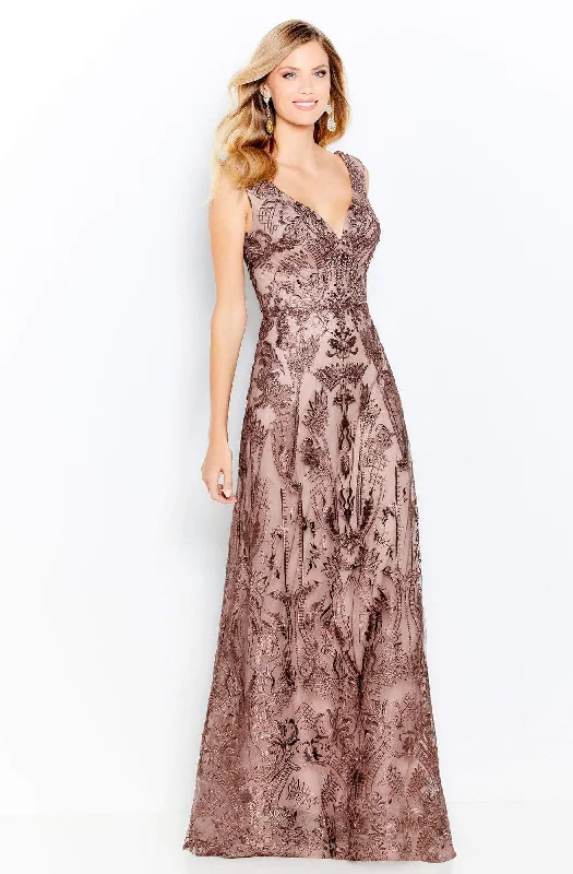 Cameron Blake - 120616 Beaded Lace Evening Dress Lace Maxi Dress