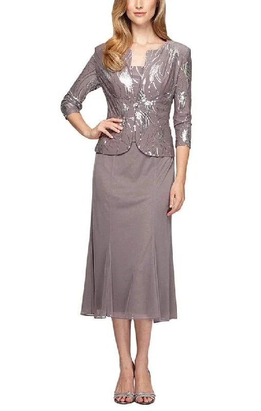 Alex Evenings - Sequined Two Piece Dress with Jacket 296267 Sparkling Sequin Dress