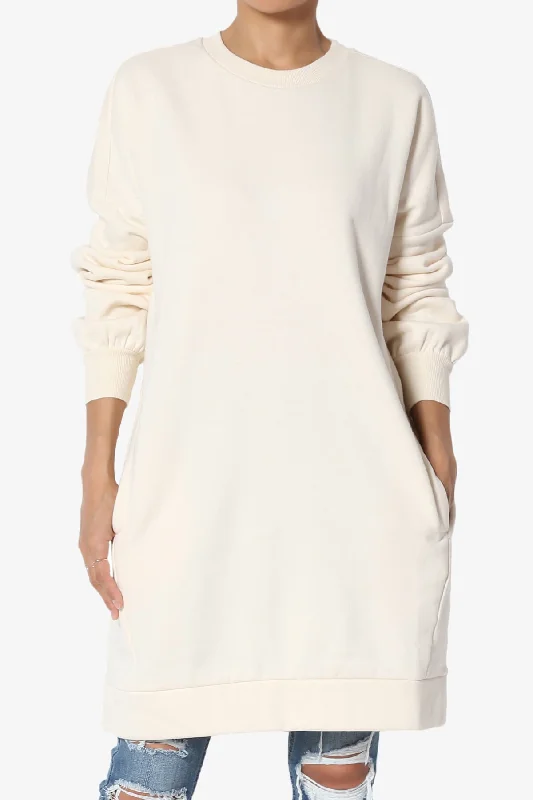 Accie Crew Neck Tunic Sweatshirt PLUS Elegant Shirt Dress