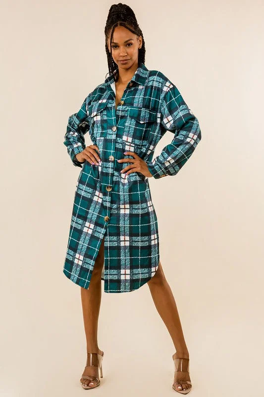 By Claude SEXY PATTERN SHIRT DRESS Long Shirt Dress