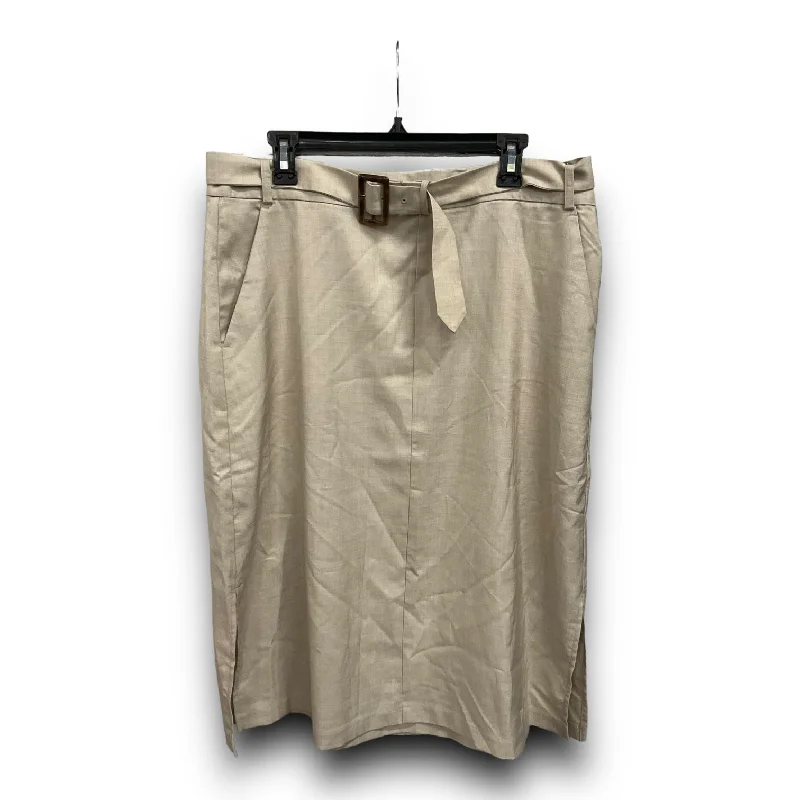 Beige Skirt Midi Banana Republic, Size Xl Soft Midi Skirt