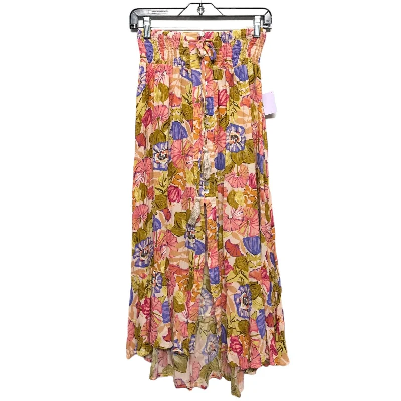 Floral Print Skirt Midi Rachel Zoe, Size S Elegant Midi Dress