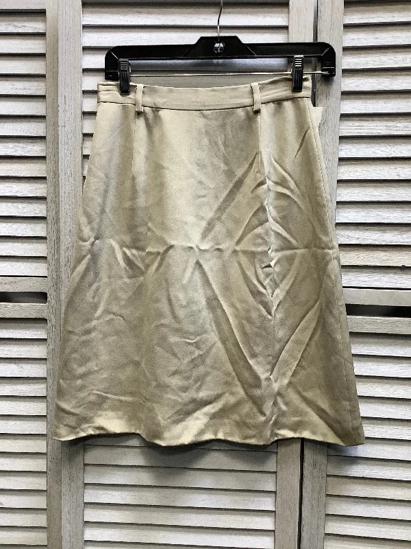 Gold Skirt Midi Anne Klein, Size 6 Cotton Midi Skirt