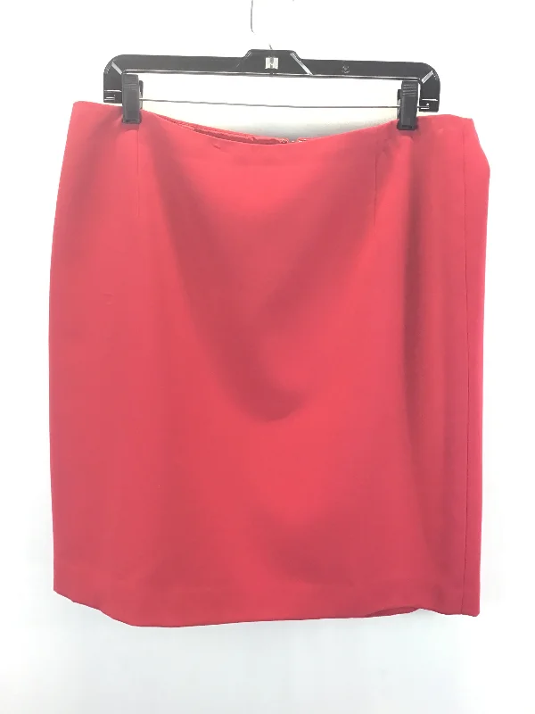 Red Skirt Midi T Tahari, Size 16 Midi Skirt Fashion