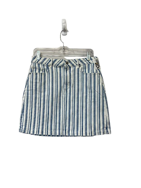 Striped Pattern Skirt Midi Loft, Size 6