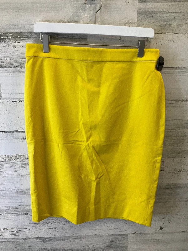 Yellow Skirt Midi J. Crew, Size M Elegant Midi Skirt